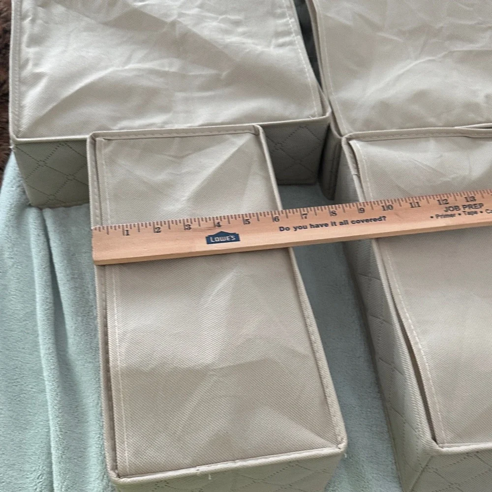Beige Closet /Drawer Organizer Set (4 Pieces)